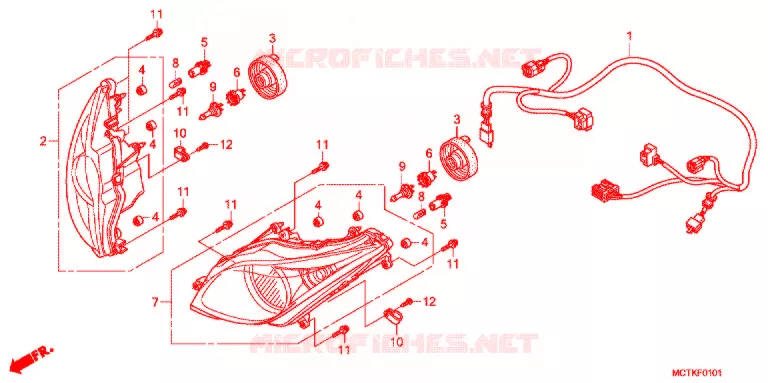 PHARE (FJS600A/D9) Honda SCOOTER 600 SILVERWING 2013  FJS600D9