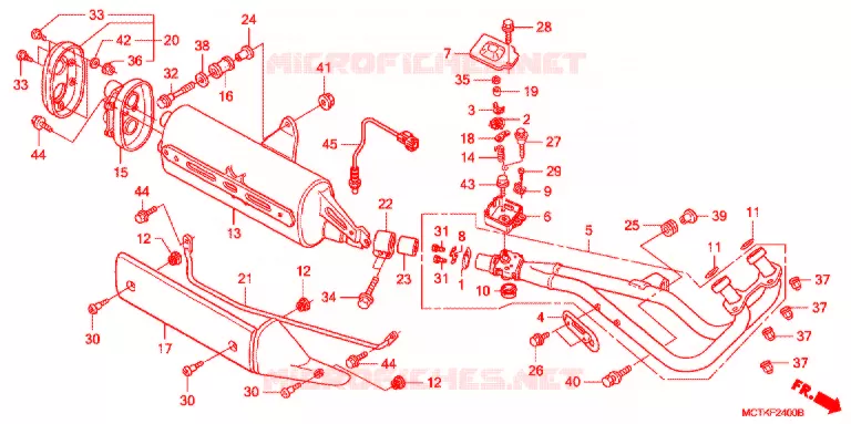 SILENCIEUX D'ECHAPPEMENT Honda SCOOTER 600 SILVERWING 2015  FJS600D9