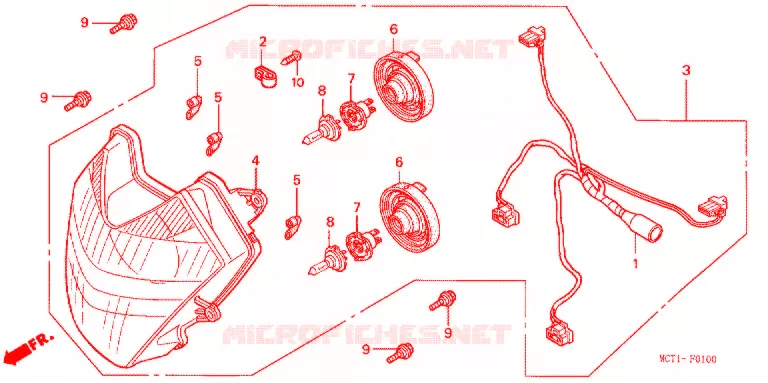 PHARE Honda SCOOTER 600 SILVERWING 2003  FSC600D3