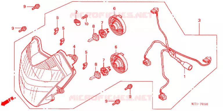 PHARE Honda SCOOTER 600 SILVERWING 2005  FSC600D5