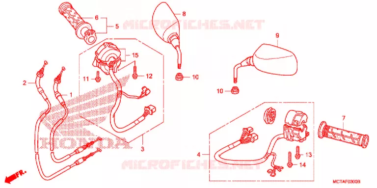 COMMODO - LEVIER - CABLE Honda SCOOTER 600 SILVERWING 2009  FSC600D9
