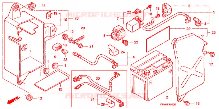 BATTERIE Honda MOTO 223 FTR 2012  FTR2238