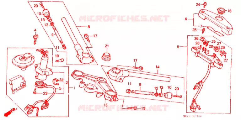 GUIDON Honda MOTO 500 GB 1990  GB500L