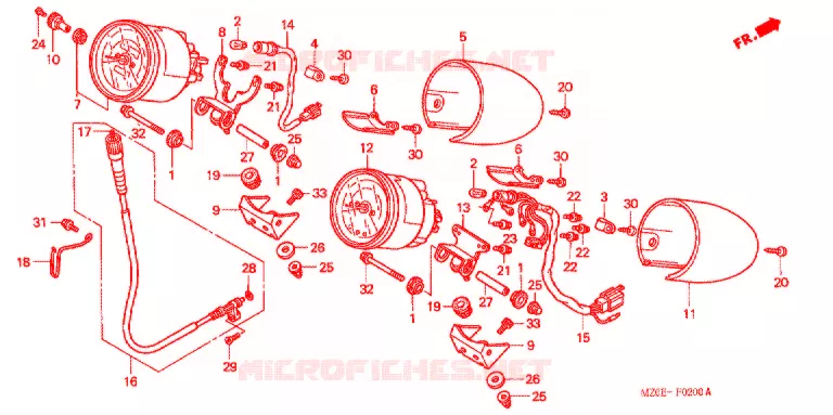 COMPTEUR Honda MOTO 1500 GOLD-WING 2001  GL1500CD1