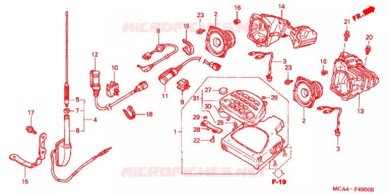 RADIO Honda MOTO 1800 GOLD-WING 2003  GL18003