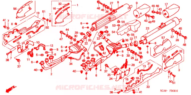 SILENCIEUX D'ECHAPPEMENT Honda MOTO 1800 GOLD-WING 2003  GL18003