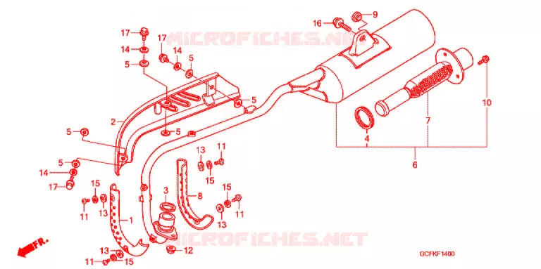 SILENCIEUX D'ECHAPPEMENT Honda MOTO 70 CRF 2004  CRF70F4