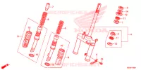FOURCHE pour Honda 50 METROPOLITAN 2015