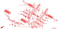 REPOSE PIED (NF100/M/DM/MDM) pour Honda WAVE 100 DM, Kick start 2005