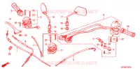 LEVIER DE GUIDON   CABLE   COMMODO (NF100/M/DM/MDM) pour Honda WAVE 100 MDM, Electric start 2005