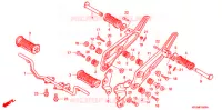 REPOSE PIED (NF100/M/DM/MDM) pour Honda WAVE 100 MDM, Electric start 2005