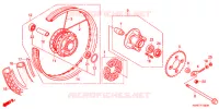 ROUE ARRIERE (RAYON/FREIN A TAMBOUR) pour Honda WAVE 110 Kick start Front brake drum 2009