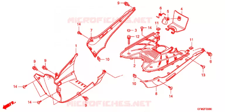 MARCHE PIEDS Honda SCOOTER 110 LEAD 2012  NHX110WHA