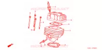 CYLINDRE   CULASSE pour Honda 50 GYRO X 2004