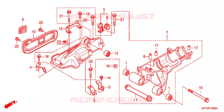 CARTER ORIENTABLE Honda SCOOTER 50 GYRO 2017  NJ50MDB