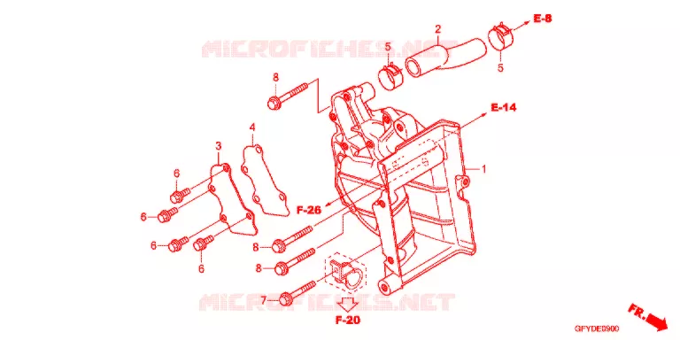 SUPPORT RADIATEUR Honda SCOOTER 50 GYRO 2012  NJ50MDB