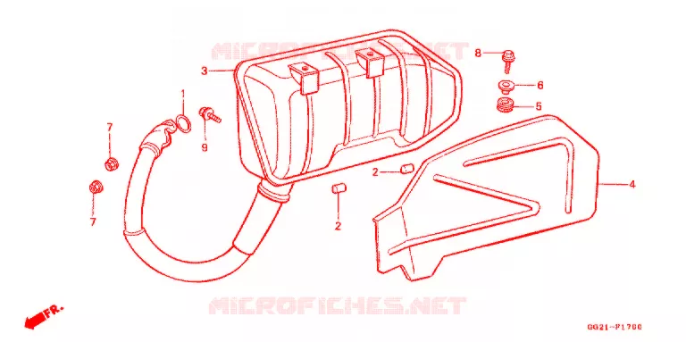 SILENCIEUX D'ECHAPPEMENT Honda SCOOTER 50 GYRO 1993  NJ50MDP