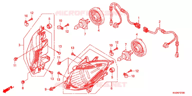 PHARE Honda SCOOTER 250 FORZA 2014  NSS250AAB