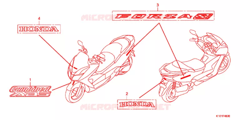 AUTOCOLLANTS Honda SCOOTER 250 FORZA 2015  NSS250AD
