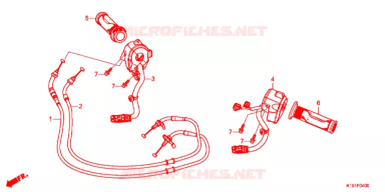 COMMODO - LEVIER - CABLE Honda SCOOTER 250 FORZA 2017  NSS250AG