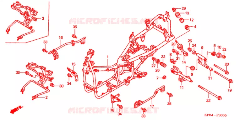 CADRE Honda SCOOTER 250 REFLEX 2004  NSS250AS4