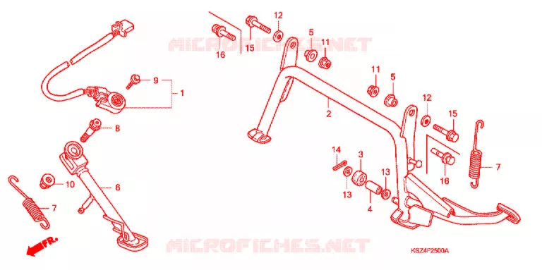 BEQUILLE Honda SCOOTER 250 REFLEX 2007  NSS250AS7