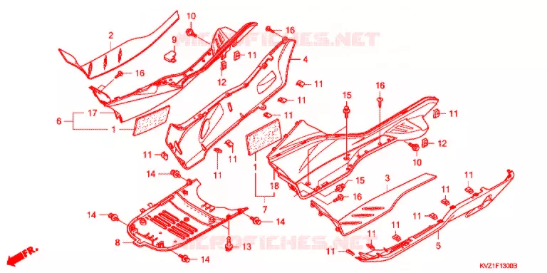 MARCHE PIEDS Honda SCOOTER 250 FORZA 2010  NSS250DA