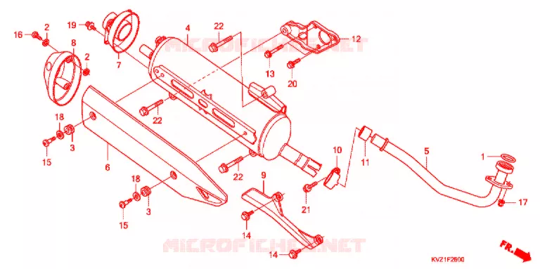 SILENCIEUX D'ECHAPPEMENT Honda SCOOTER 250 FORZA 2010  NSS250DA