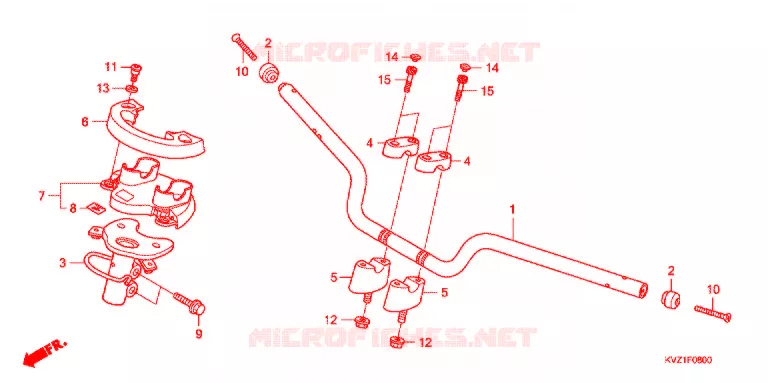 GUIDON Honda SCOOTER 250 FORZA 2008  NSS250DA8
