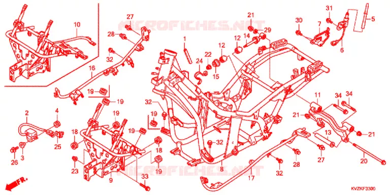 CADRE Honda SCOOTER 250 FORZA 2014  NSS250DAB