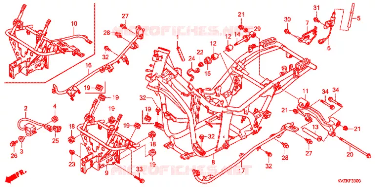 CADRE Honda SCOOTER 250 FORZA 2012  NSS250DB