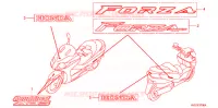AUTOCOLLANTS pour Honda FORZA 250 X AUDIO 2009