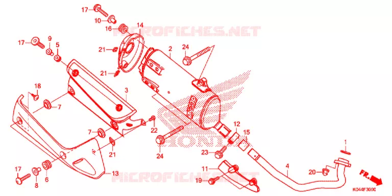 SILENCIEUX D'ECHAPPEMENT Honda SCOOTER 300 FORZA 2016  NSS300AG