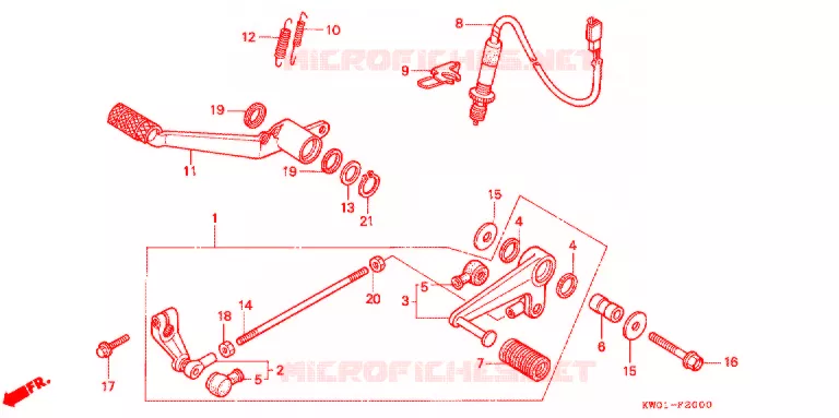 PEDALE Honda MOTO 400 BROS 1991  NT400L