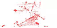 PEDALE pour Honda DEAUVILLE 700 ABS BLACK 2011