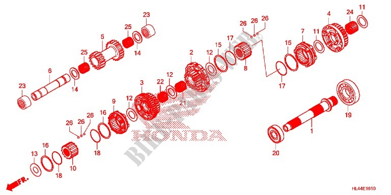 ARBRE DE SORTIE pour Honda PIONEER 1000 M3 2016