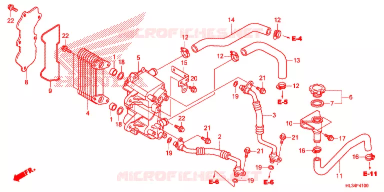 RADIATEUR D'HUILE Honda ATV 700 PIONEER 2014  SXS700E