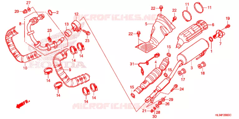 SILENCIEUX D'ECHAPPEMENT Honda ATV 700 PIONEER 2014  SXS700E