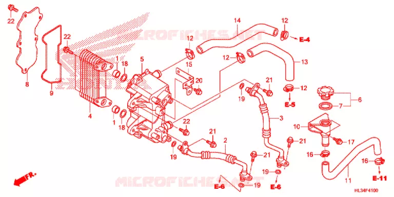 RADIATEUR D'HUILE Honda ATV 700 PIONEER 2014  SXS700M2E