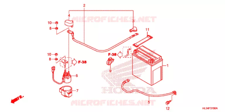 BATTERIE Honda ATV 700 PIONEER 2015  SXS700M2F