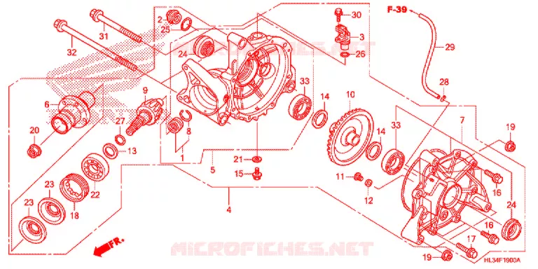 COUPLE CONIQUE Honda ATV 700 PIONEER 2015  SXS700M4F
