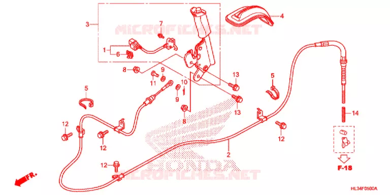 FREIN DE STATIONNEMENT Honda ATV 700 PIONEER 2015  SXS700M4F