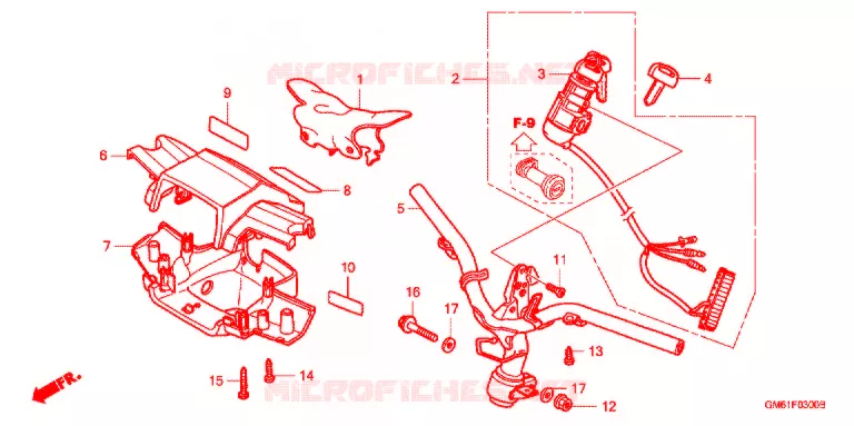 GUIDON Honda SCOOTER 50 GYRO 1991  TB50M