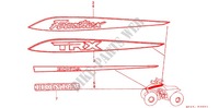 AUTOCOLLANTS (2) pour Honda FOURTRAX 125 1988