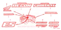 AUTOCOLLANTS pour Honda TRX 250 FOURTRAX RECON Electric Shift 2004