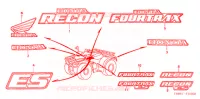 AUTOCOLLANTS pour Honda TRX 250 FOURTRAX RECON Electric Shift 2005