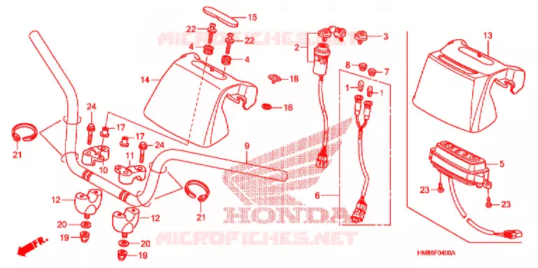 GUIDON Honda ATV 250 FOURTRAX 2006  TRX250TE6