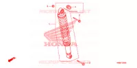 AMORTISSEUR ARRIERE pour Honda TRX 250 FOURTRAX RECON Electric Shift 2009