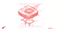 CYLINDRE pour Honda TRX 250 FOURTRAX RECON Electric Shift 2009