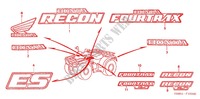 AUTOCOLLANTS pour Honda TRX 250 FOURTRAX RECON Standard 2004